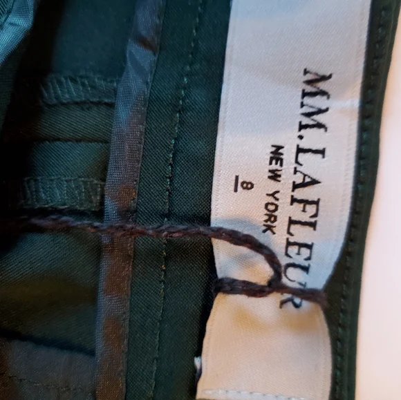 MM LaFleur Satin Windsor Trouser-Fir Tree NWT sz 8